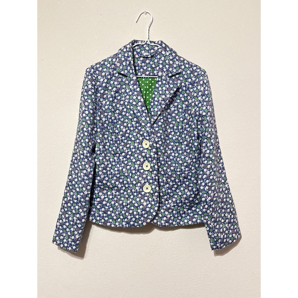 Boden Floral Navy Blue Blazer